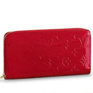 Louis Vuitton Red Zippy wallet